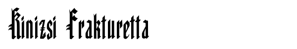 Kinizsi Frakturetta font preview